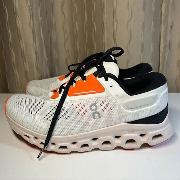 On Cloud Cloudstratus 3 Running Sneaker Women’s 10 Undyed White/Sand Orange - Picture 1 of 16